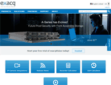 Tablet Screenshot of exacq.com